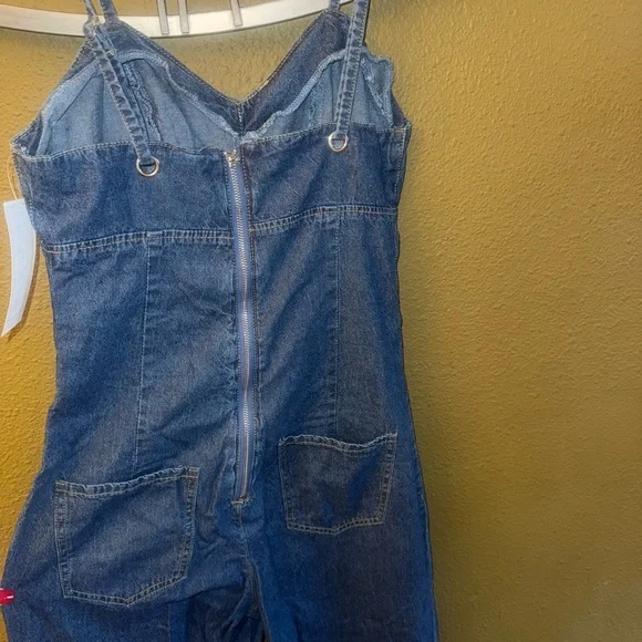 Blue Denim Jumpsuit - Picture 4 of 4